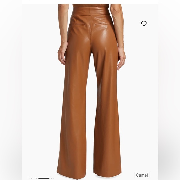 Alice + Olivia Dylan Wide-Leg Vegan Leather Pants size 10 NWOT - Picture 4 of 7